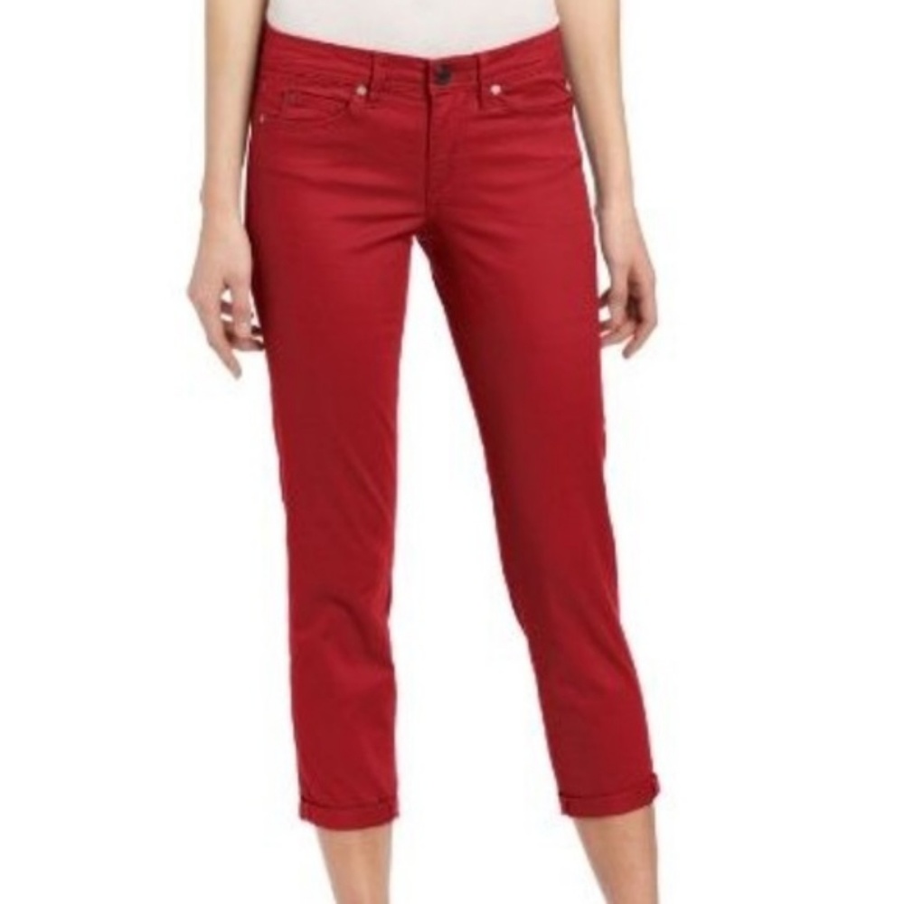 Red Calvin Klein Skinny Crop Ankle Jeans sz 8/29